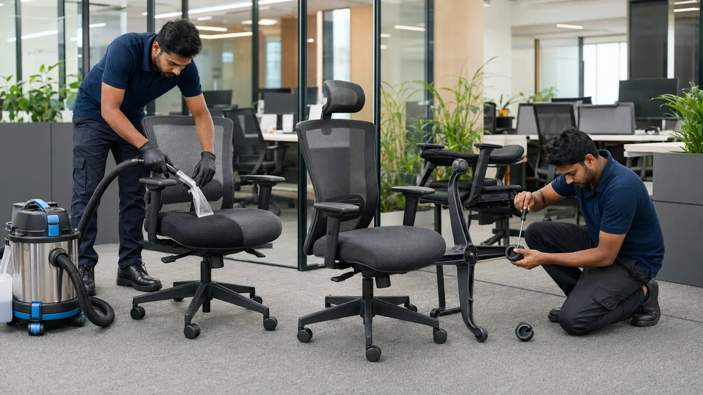 Chair Cleaning & Repairing service by JPR Carpet Service in Chennai